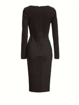 Drift - Elegant long-sleeved twist dress