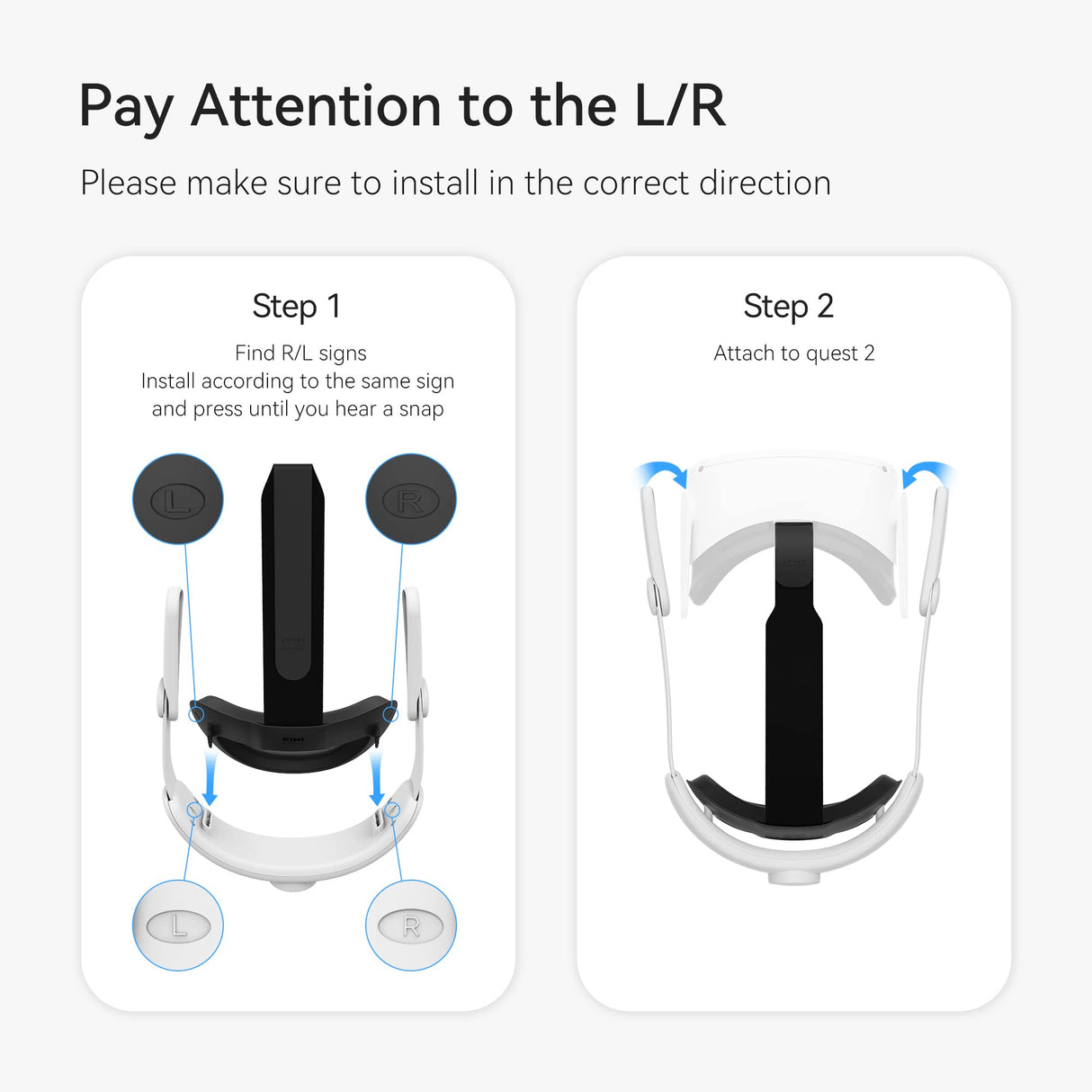 KIWI design Comfort Head Strap Accessories Compatible with Quest 2