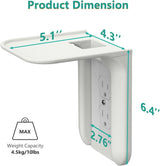 Bathroom Wall Shelf up to 10lbs Standard Vertical Duplex Wall Shelf Organizer