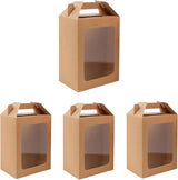 Kraft Paper Clear Gift Bags with Transparent Window Gift Boxes