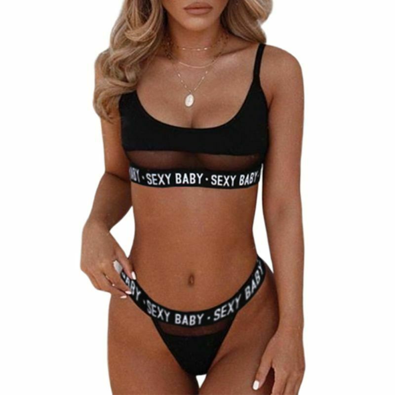 Sexy Open Face Bikini With Letter Slit Olivia