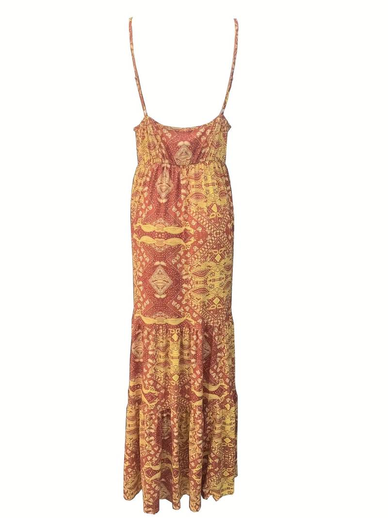 Yeva - Bohemian-style maxi dress with ethnic print