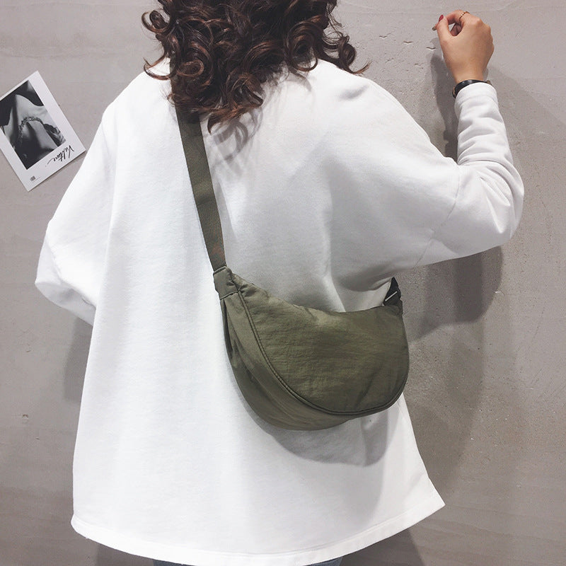 Crescent-shaped bag