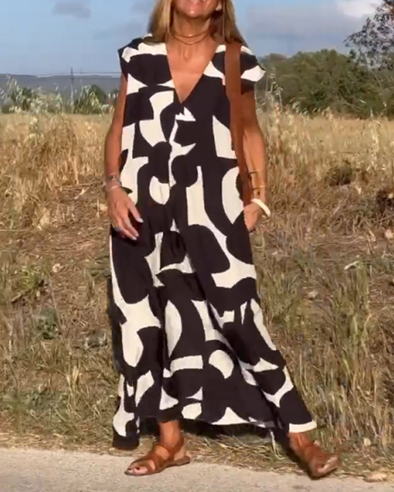 Elegant summer dress with print