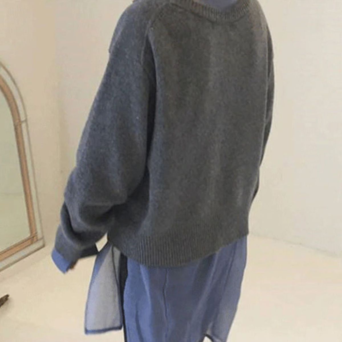 Cosy cashmere wrap cardigan with asymmetric button placket