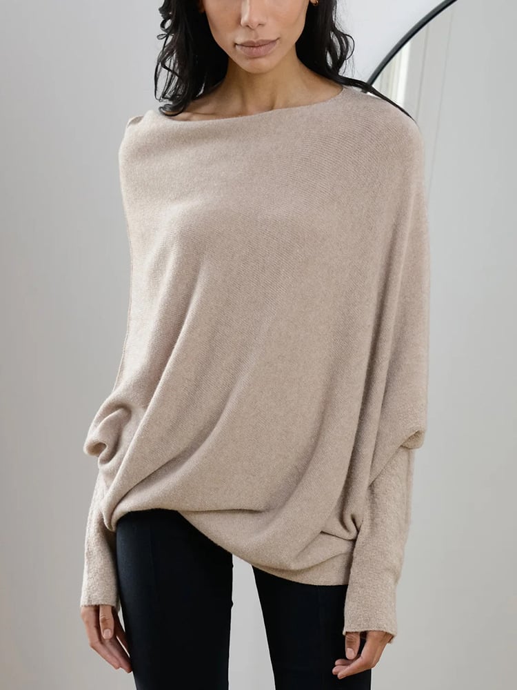 Quintra | Comfy Sweater with elegant trim at the shoulder