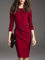 Drift - Elegant long-sleeved twist dress