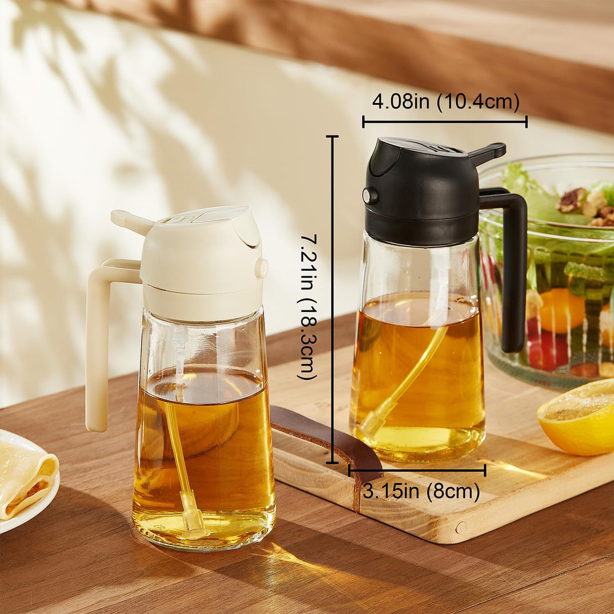 2in1 Oil Dispenser and Oil Sprayer for Cooking