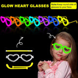 12 Pack Glow Glasses Toys Gifts with 40 Glow Sticks & Connectors