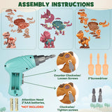 Laradola Dinosaur Toys for 3 4 5 6 7 8 Year Old Boys, Kids Take Apart STEM Construction Building Kids Toys with Electric Drill, Party Christmas Birthday Gifts Boys Girls