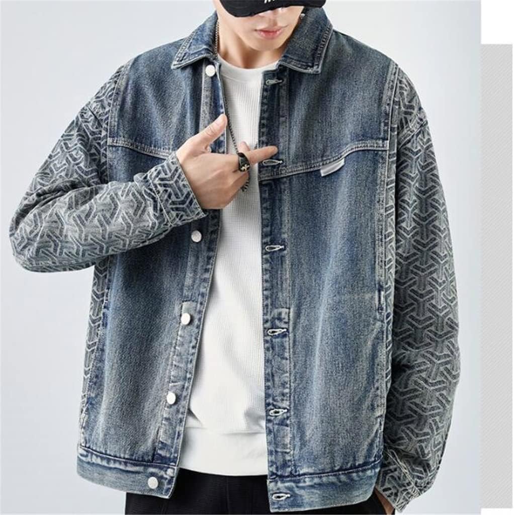 Elliott - Denim jacket with patterned sleeves