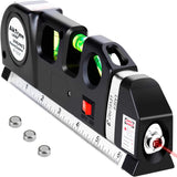 Multipurpose Laser Level Kit Standard Cross Line Laser with Metric Rulers