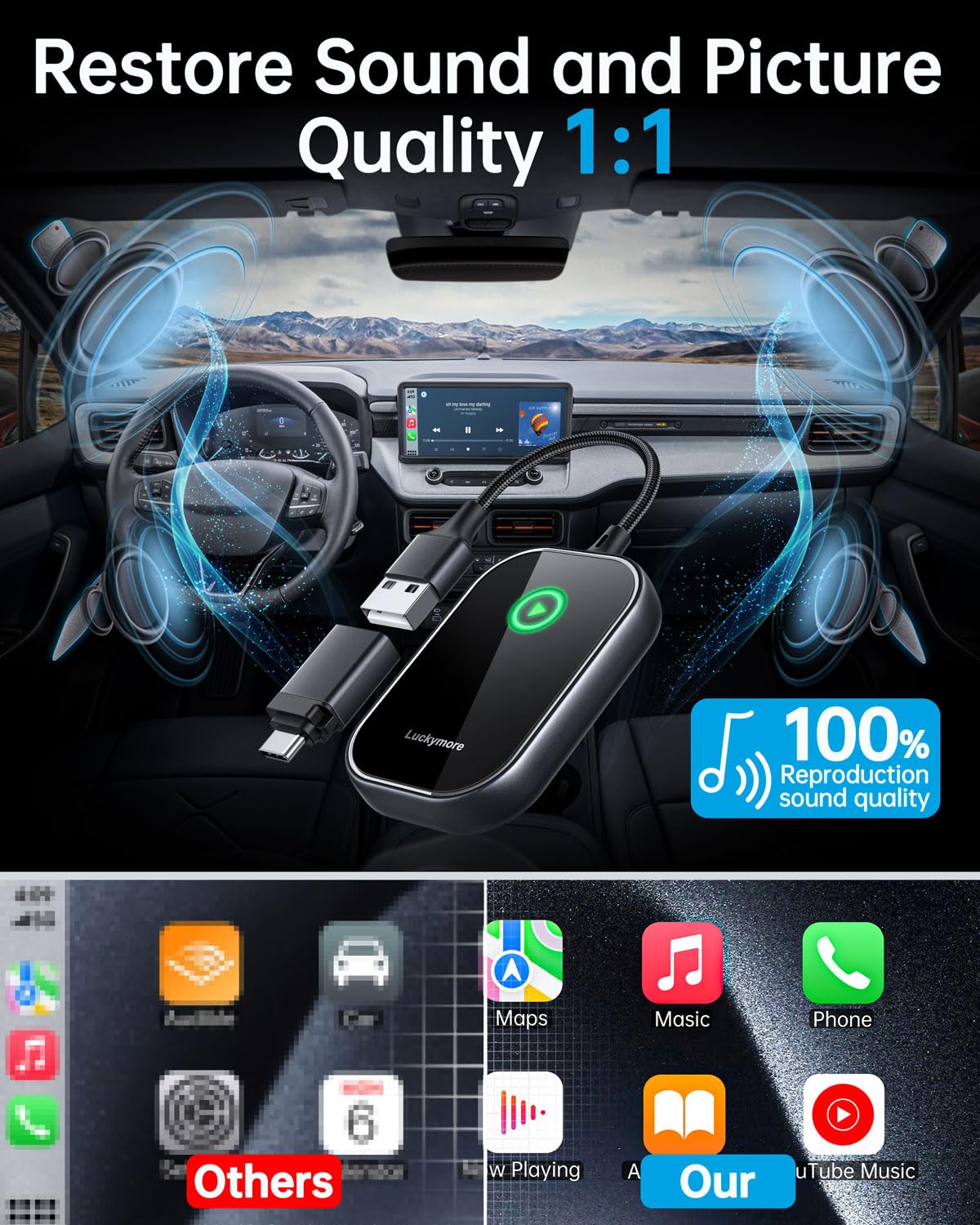 Luckymore Wireless Carplay Adapter