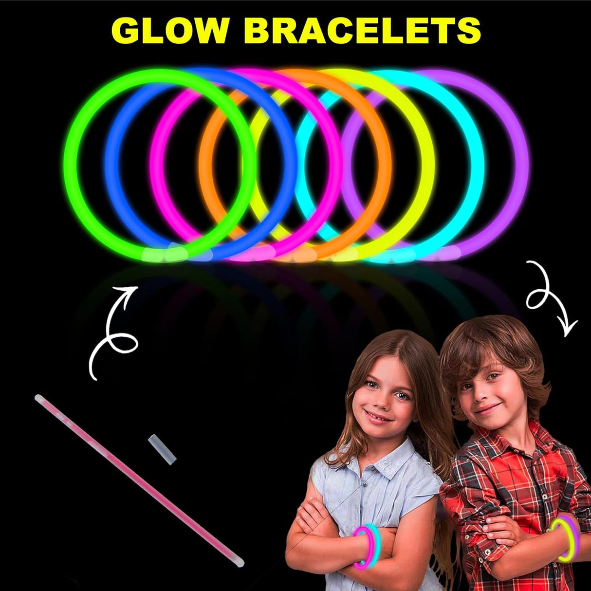 12 Pack Glow Glasses Toys Gifts with 40 Glow Sticks & Connectors