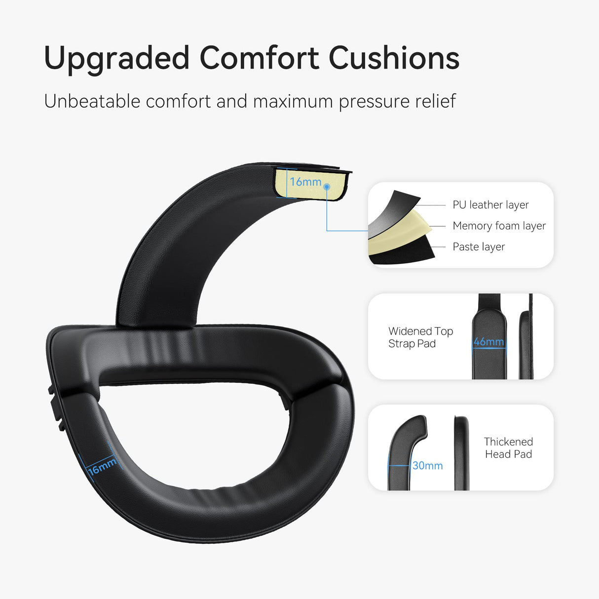 KIWI design Comfort Head Strap Accessories Compatible with Quest 2