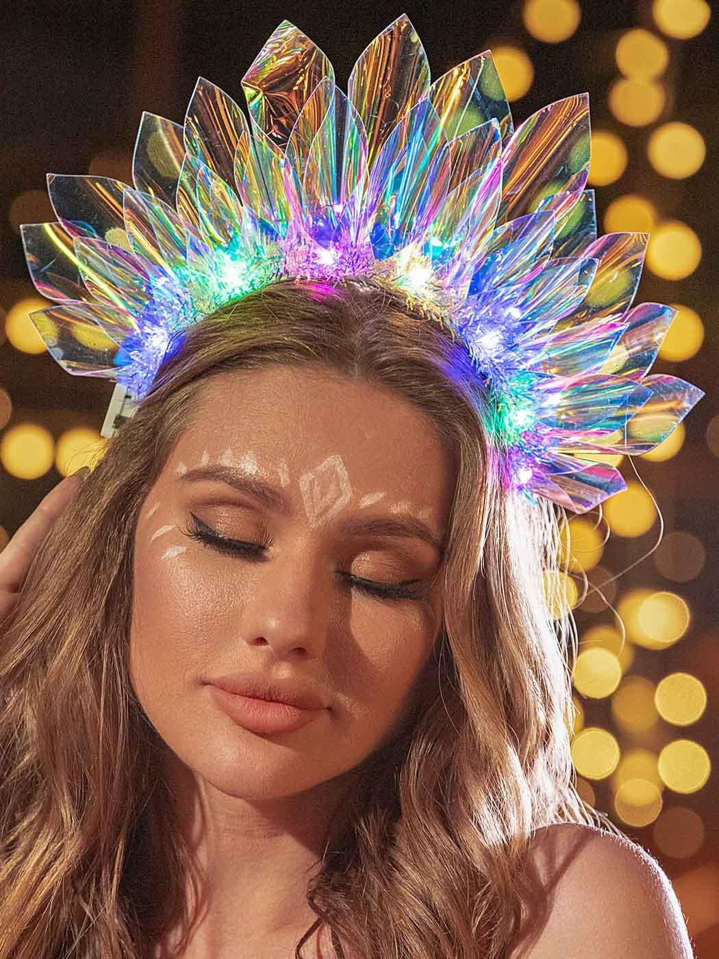 LED Headbands Glow Party Crown Hair Accessories for Women
