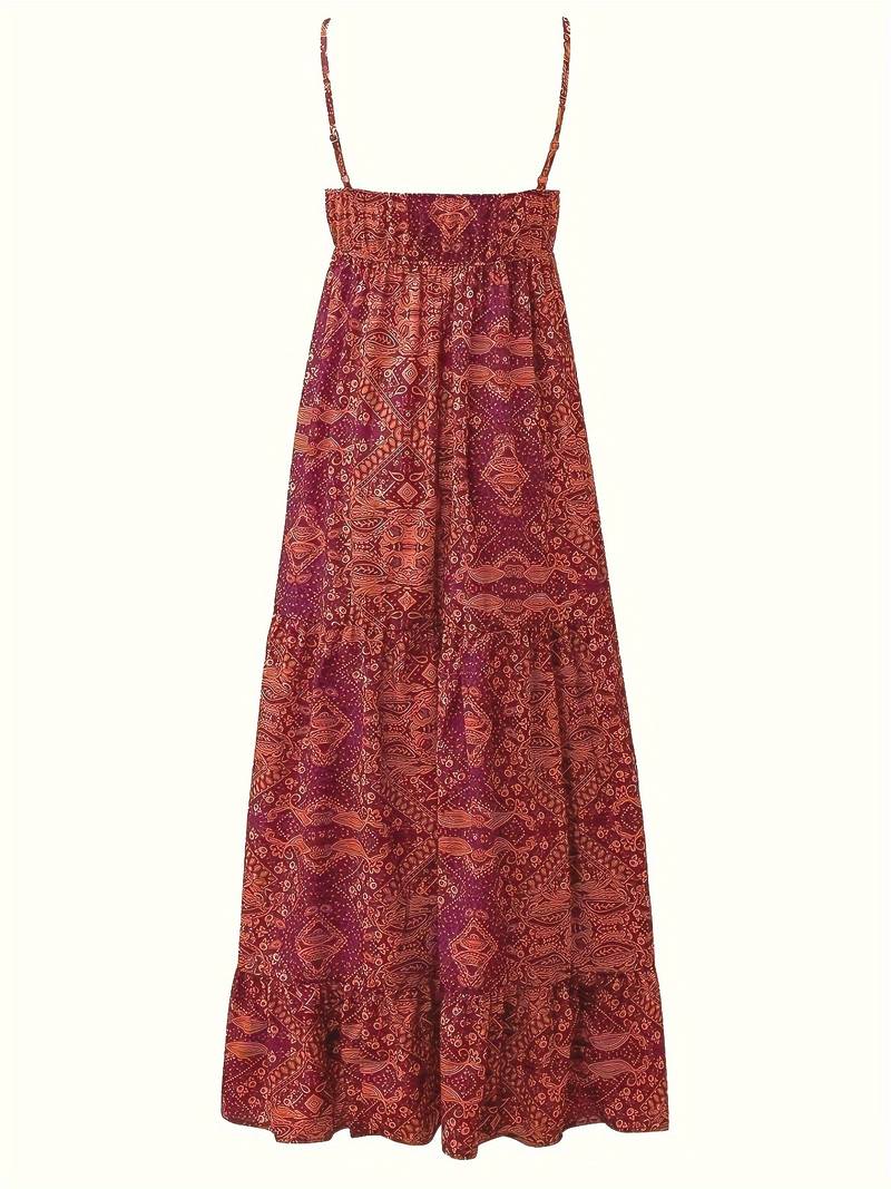 Yeva - Bohemian-style maxi dress with ethnic print