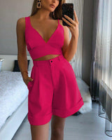 Summer solid color tube top set