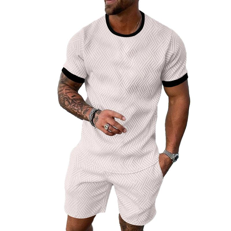 Men's Round Neck Short Sleeve Casual Sports Set 63438735L