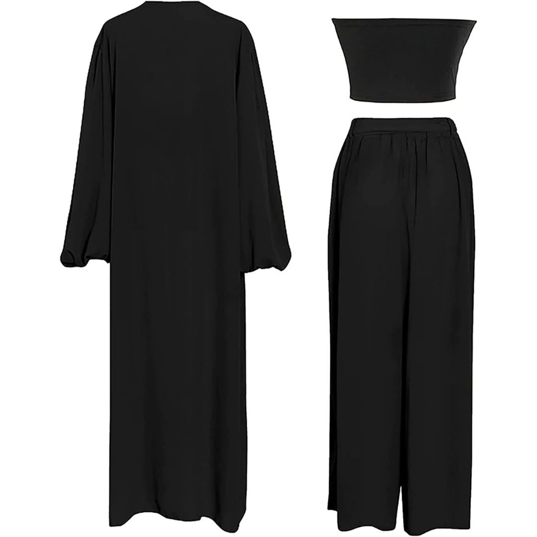 Aria - Wide-leg trousers with drawstring