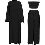 Aria - Wide-leg trousers with drawstring