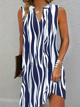 Prisma - Abstract dress with ribbed print