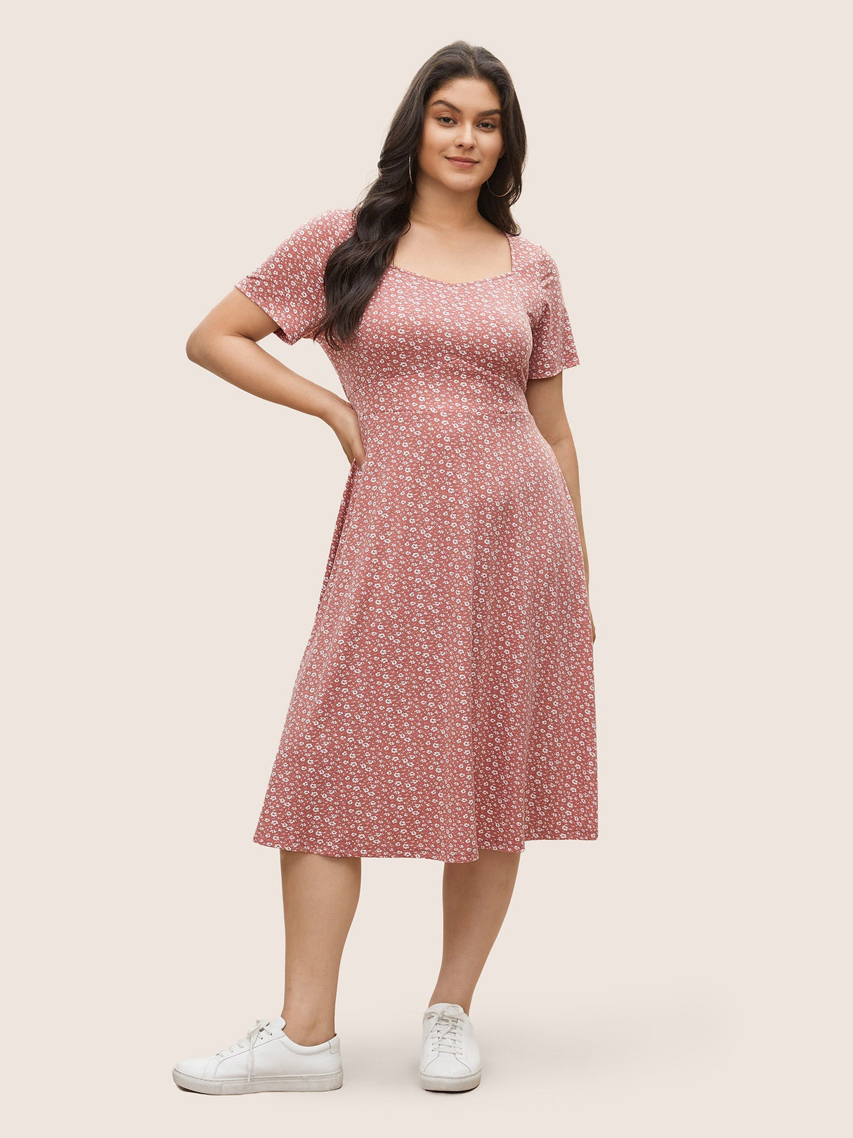 Supersoft Essentials Ditsy Floral Pocket Elastic Waist Dress