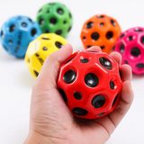 Anti-fall Moon Shape Porous Bouncy Ball Kids Indoor Outdoor Toy Ergonomic Design