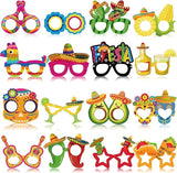 32 Pcs Mexican Fiesta Party Decorations Paper Eyeglasses