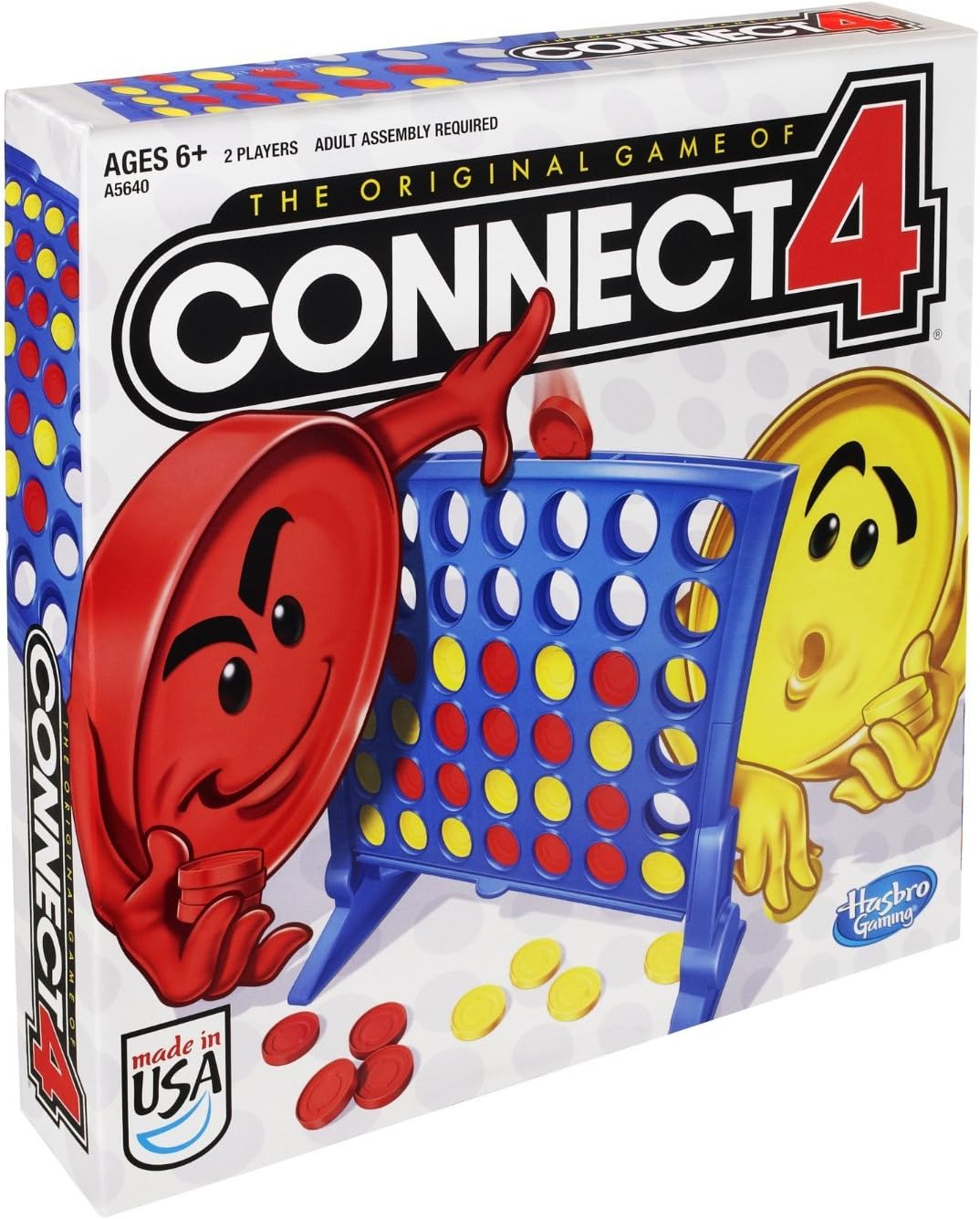 Hasbro Gaming Connect 4 Classic Grid,4 in a Row Game,Strategy Board Games for Kids,2 Player .for Family and Kids,Ages 6 and Up