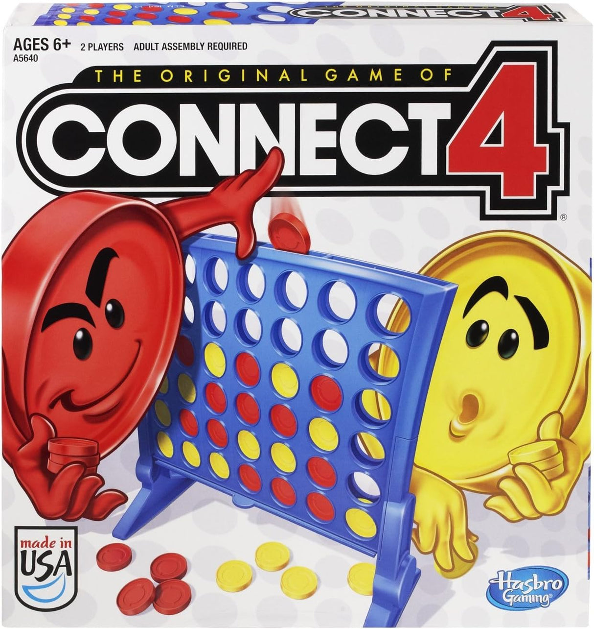 Hasbro Gaming Connect 4 Classic Grid,4 in a Row Game,Strategy Board Games for Kids,2 Player .for Family and Kids,Ages 6 and Up