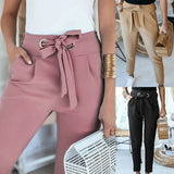 Angelea - Casual trousers with high waist