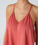 Vittoria | V Neck Backless Band Back Ruched Maxi Resort Slip Dress