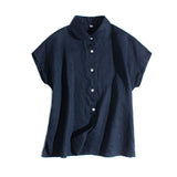 Fresh style loose linen shirt