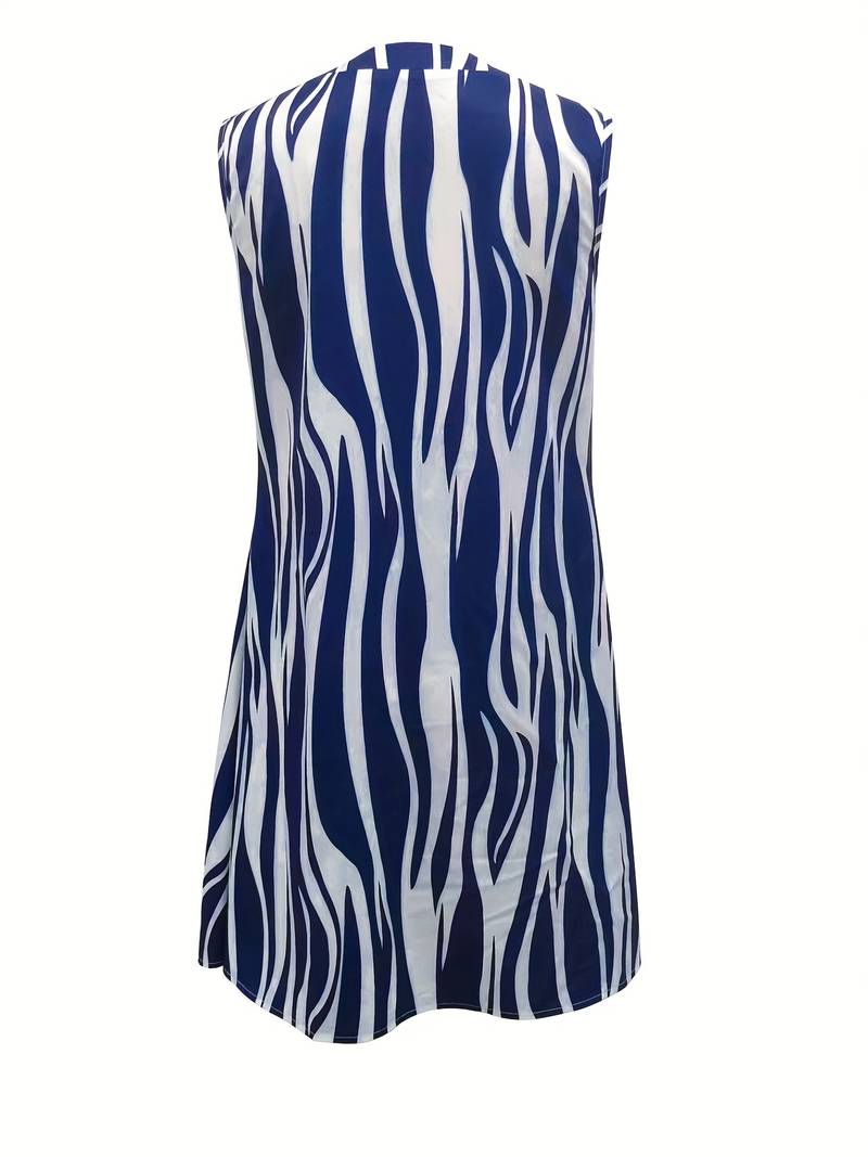 Prisma - Abstract dress with ribbed print