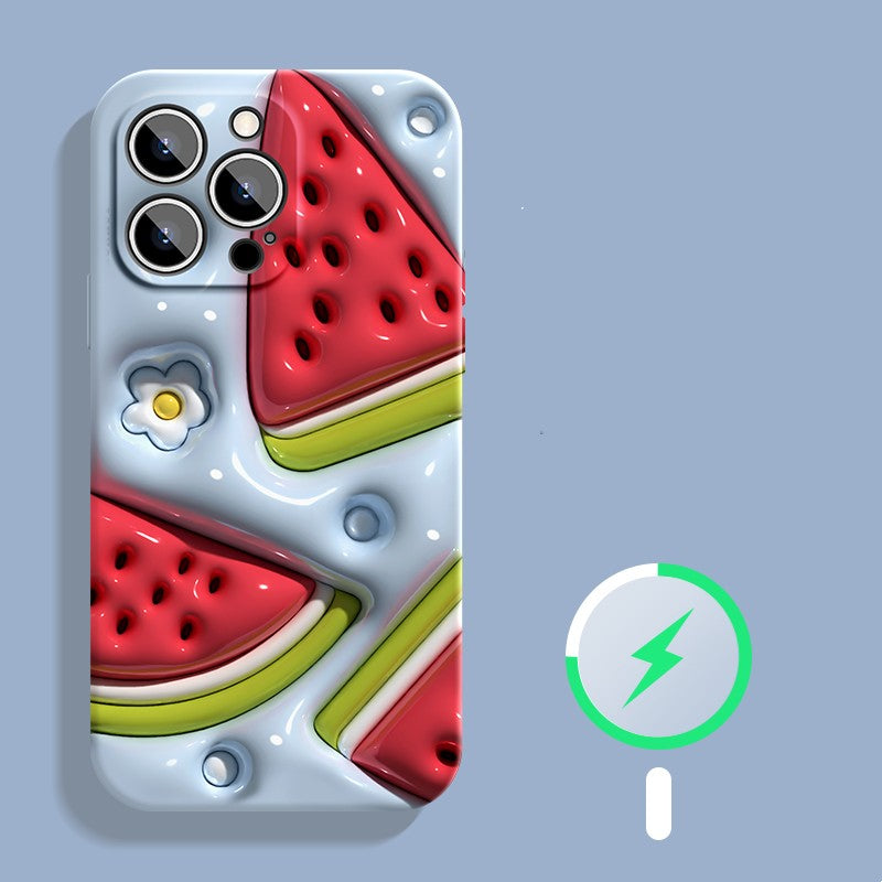 Cute 3D Fruit Silicone Drop Resistant Premium Phone Case