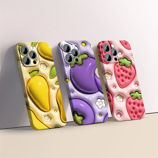 Cute 3D Fruit Silicone Drop Resistant Premium Phone Case