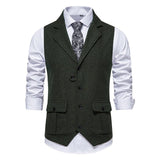 Daniil - Sleeveless waistcoat with lapel pocket for men