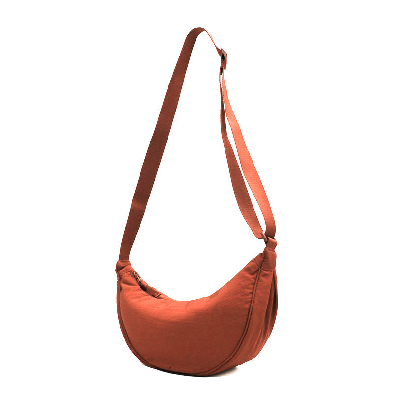 Crescent-shaped bag