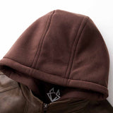 Yannick - Hooded leather jacket