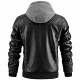 Yannick - Hooded leather jacket