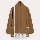 SALOA - ELEGANT COAT WITH SCARF FOR WOMEN