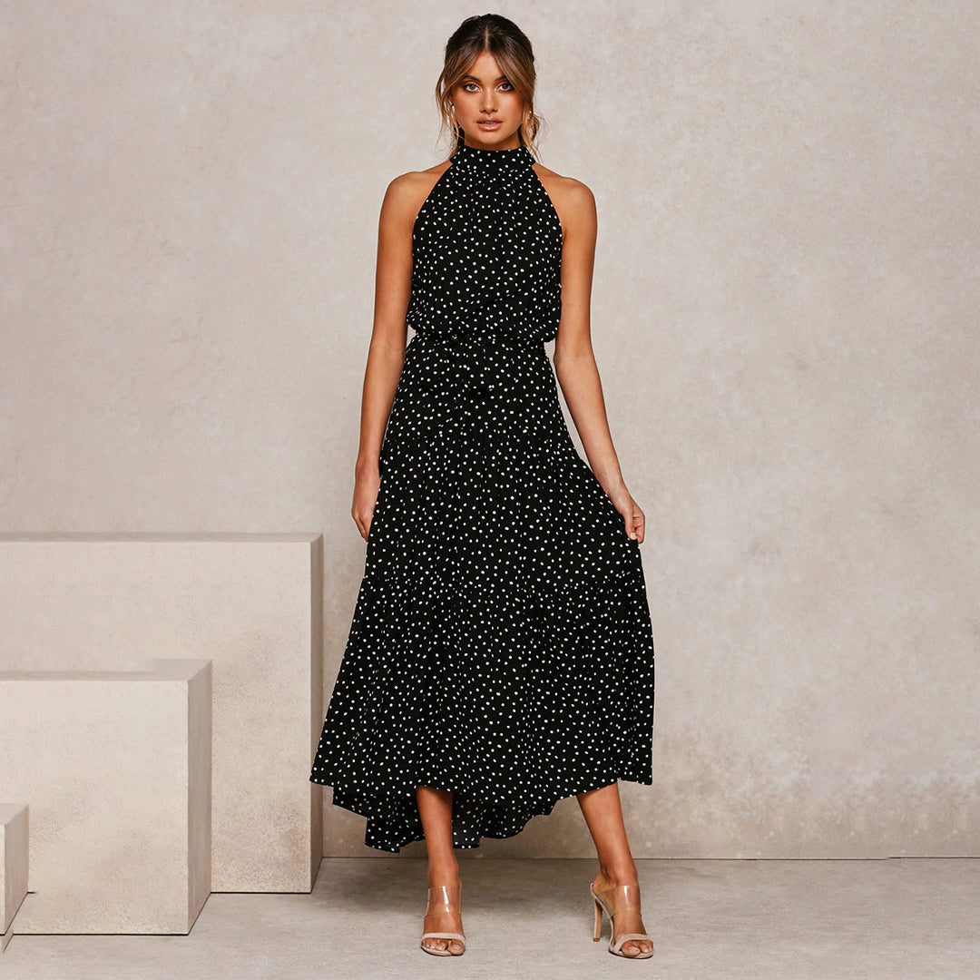 Grazyna - Elegant long polka dress