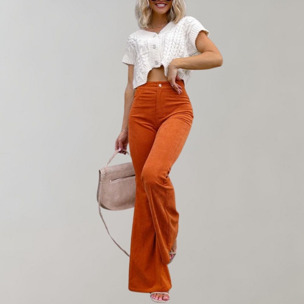 Noemi - Flare trousers in corduroy