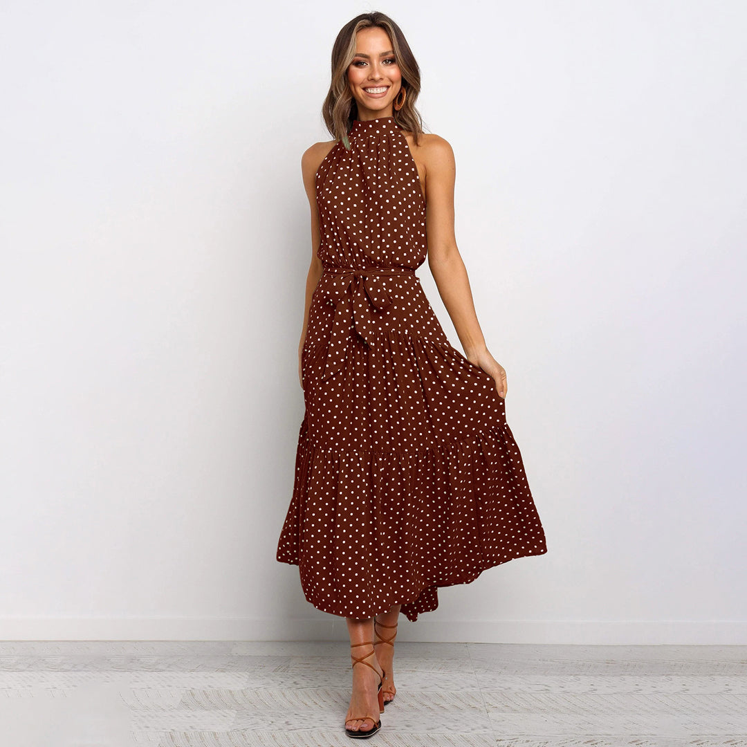 Grazyna - Elegant long polka dress