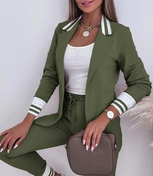 Spring Double Breasted Blazer Pantsuit