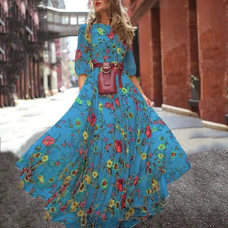 Gianna - Flowing maxi dress with floral pattern