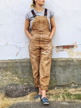 Leslie - Women's canvas dungarees with a relaxed fit