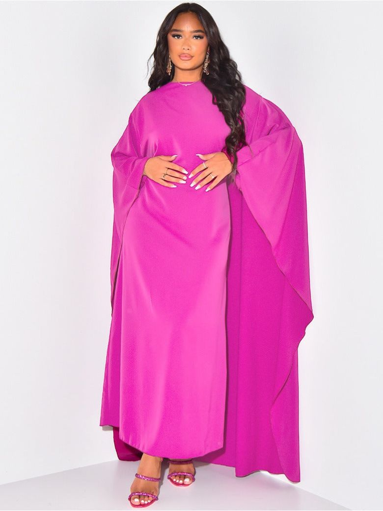 ESTELA - Elegant batwing sleeve dress