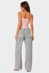 Gilda - Stylish bow tie jeans
